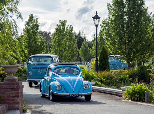 Lauren and Mitchell's Retro Car Wedding October 2012 Wedding-Cars-arriving-at-Windmill-Garden-Receptions.jpg