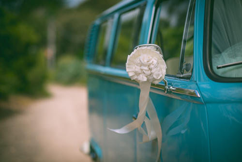 Kombi Love VW Kombi wedding transport in Melbourne Celia-John-Nov-2013-kombi-rosette.jpg
